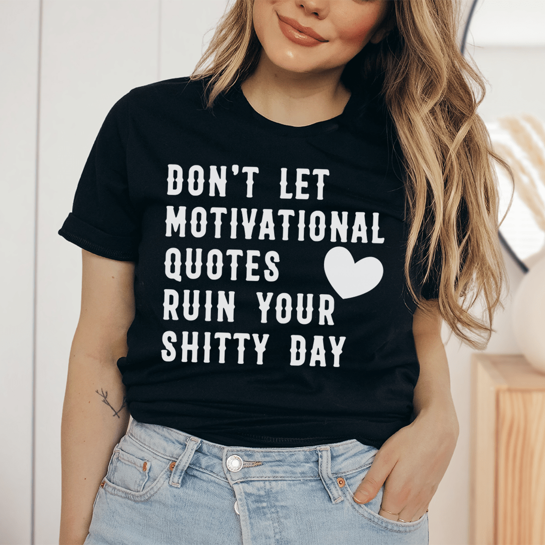 A stylish Motivational Quotes T-Shirt made from soft ring-spun cotton, featuring inspiring quotes and durable double stitching.