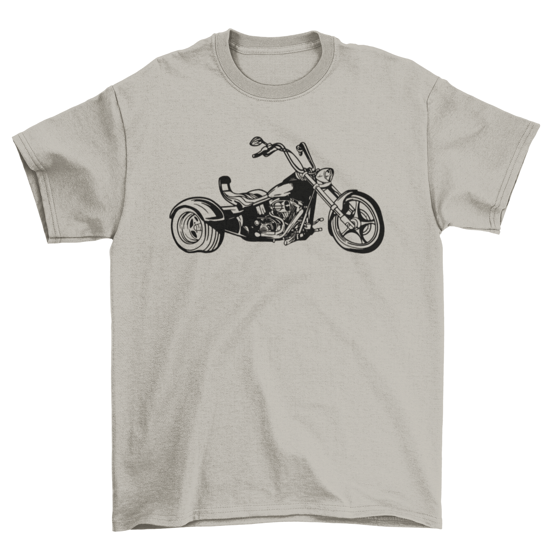 A stylish Motor Trike T-shirt featuring a vibrant illustration of a motor trike, perfect for bike enthusiasts.