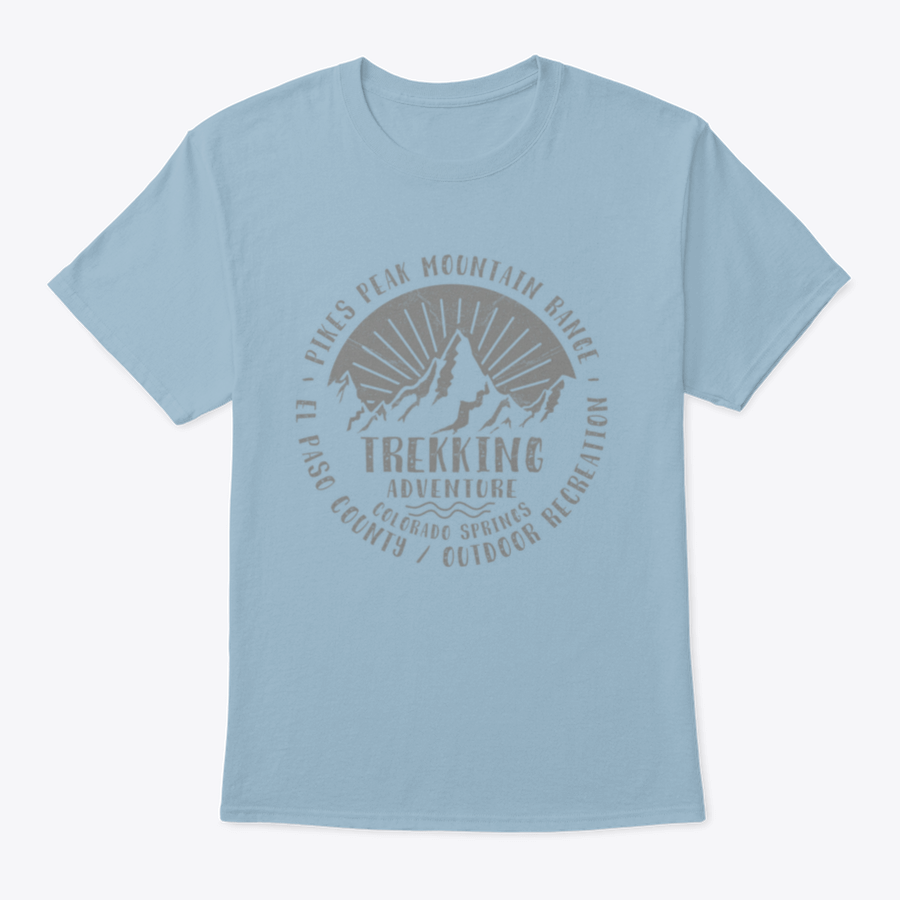 Mountain Trekking Sport T-Shirt made from 100% cotton, featuring a classic fit and midweight fabric, ideal for outdoor activities.