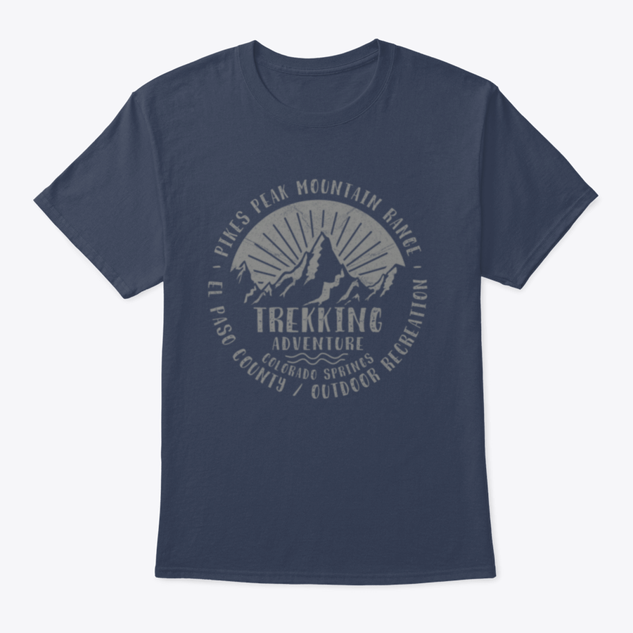 Mountain Trekking Sport T-Shirt made from 100% cotton, featuring a classic fit and midweight fabric, ideal for outdoor activities.