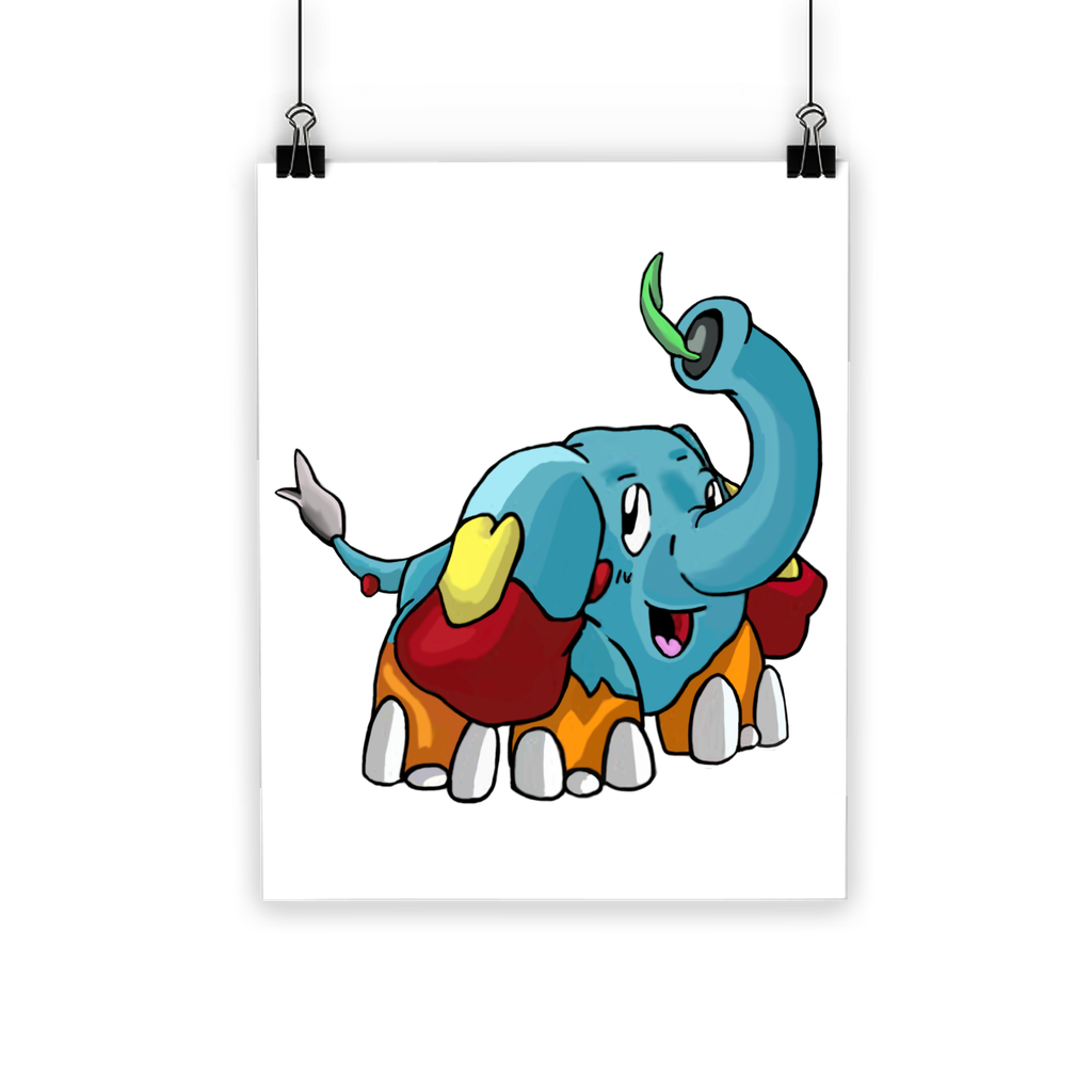 Mudphant Classic Poster showcasing vibrant colors on semi-gloss paper, ideal for indoor and outdoor use.