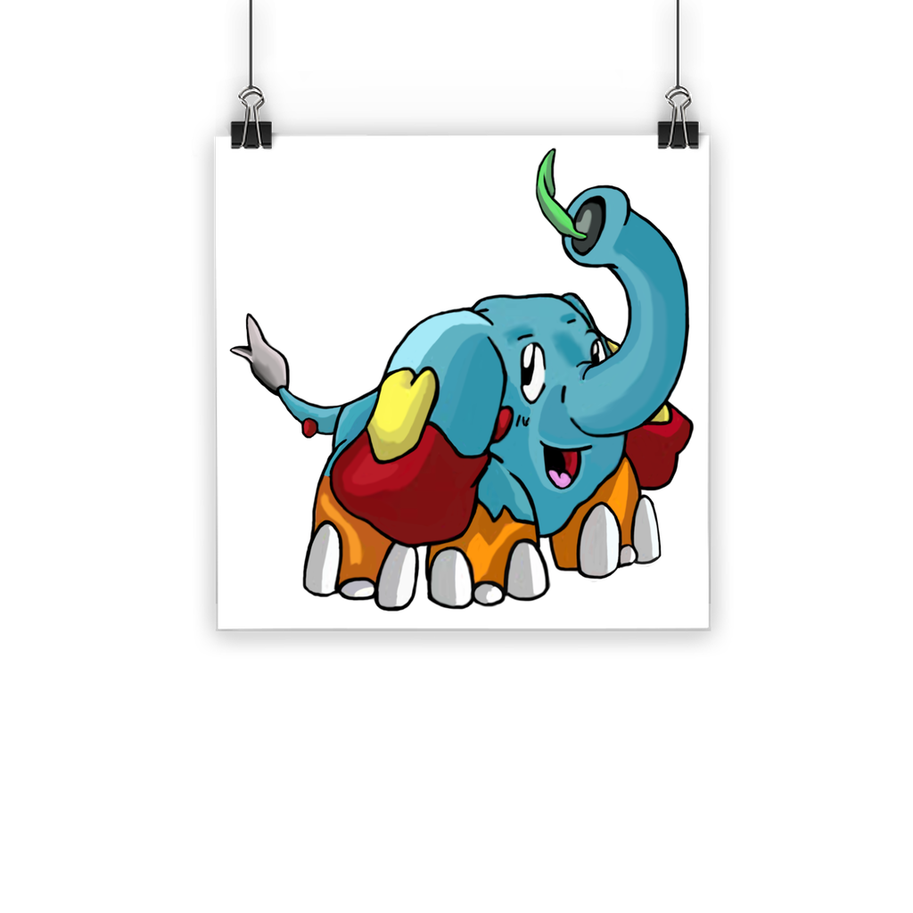 Mudphant Classic Poster showcasing vibrant colors on semi-gloss paper, ideal for indoor and outdoor use.