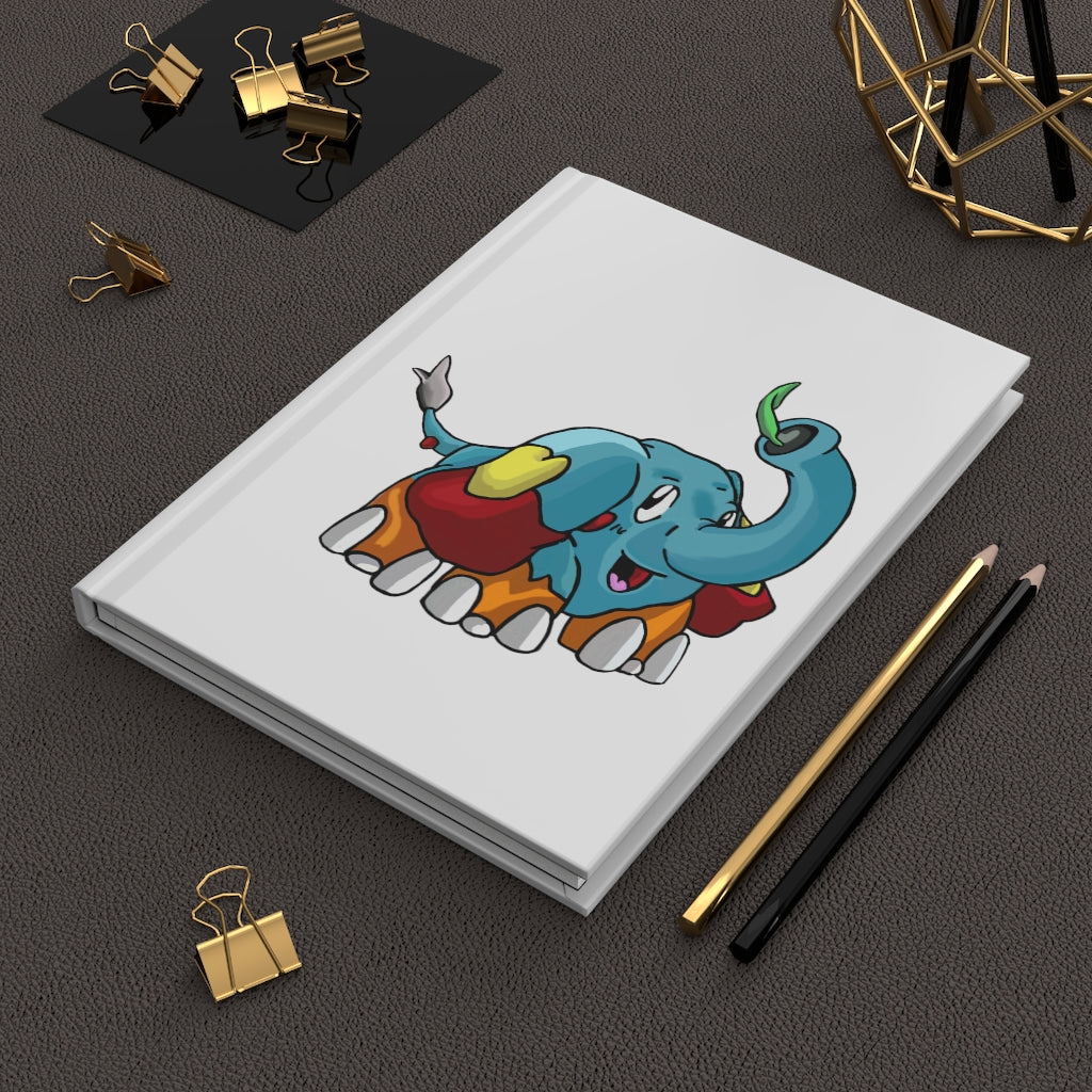 Mudphant Hardcover Journal Matte with customizable cover and lined pages, showcasing a sleek matte finish.