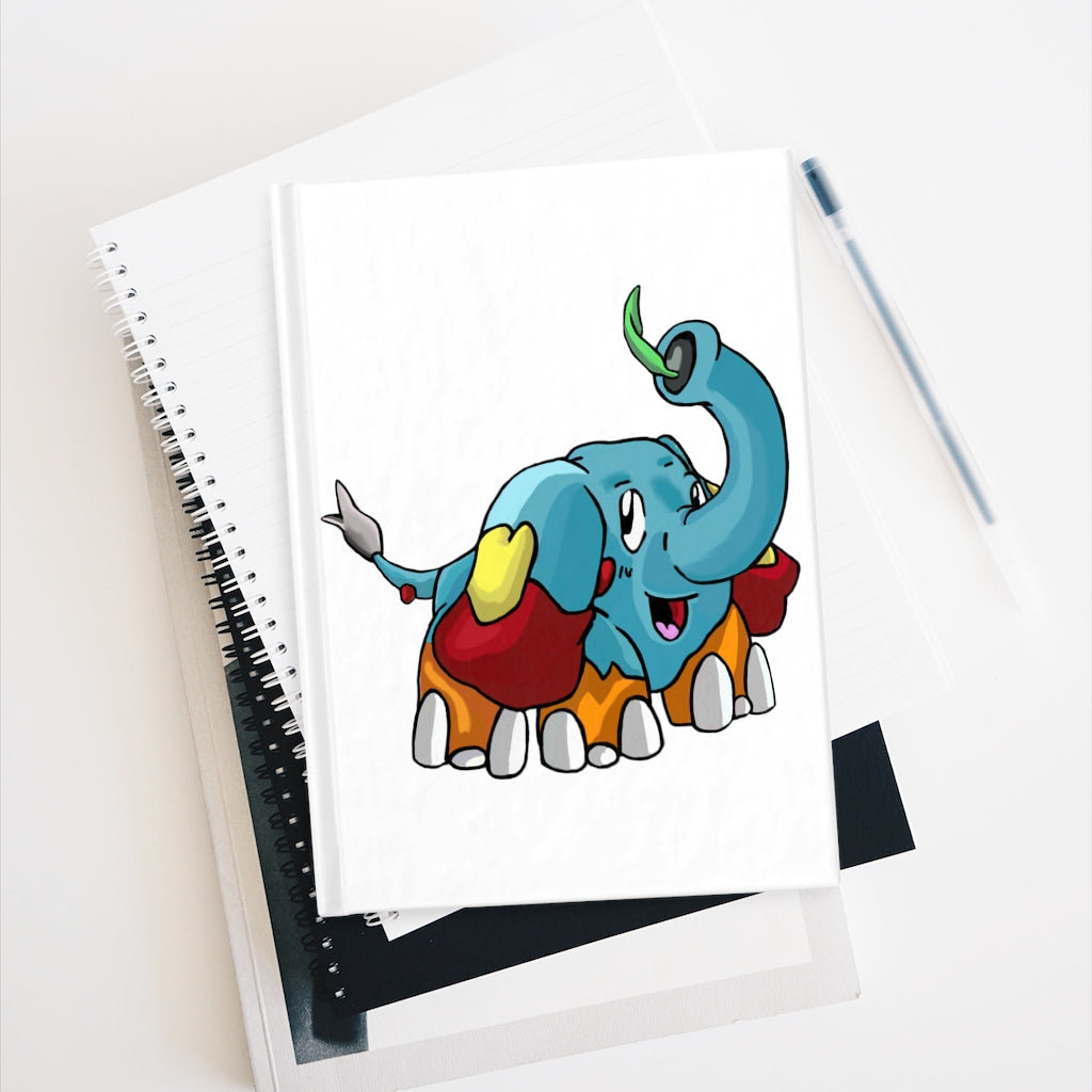 Mudphant Journal - Ruled Line with a durable hardcover and vibrant wraparound print, featuring 128 ruled pages for writing.