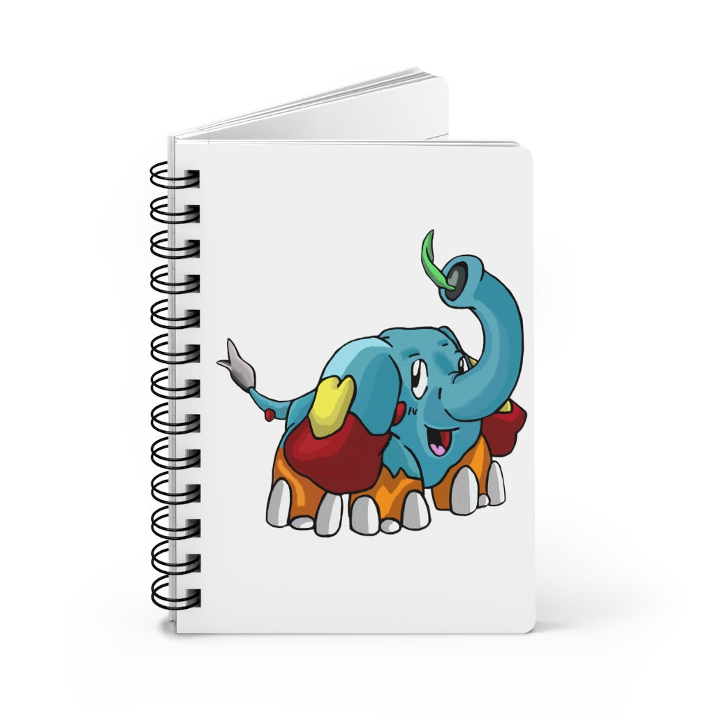 Mudphant Spiral Bound Journal featuring a glossy laminated cover and lined pages, perfect for writing dreams and ideas.