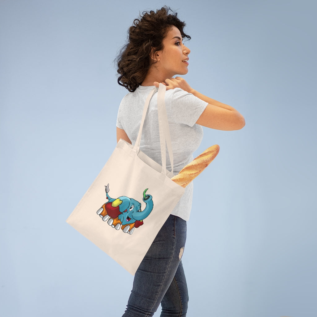 Mudphant Tote Bag made of 100% cotton with cross-stitched handles, available in multiple colors.