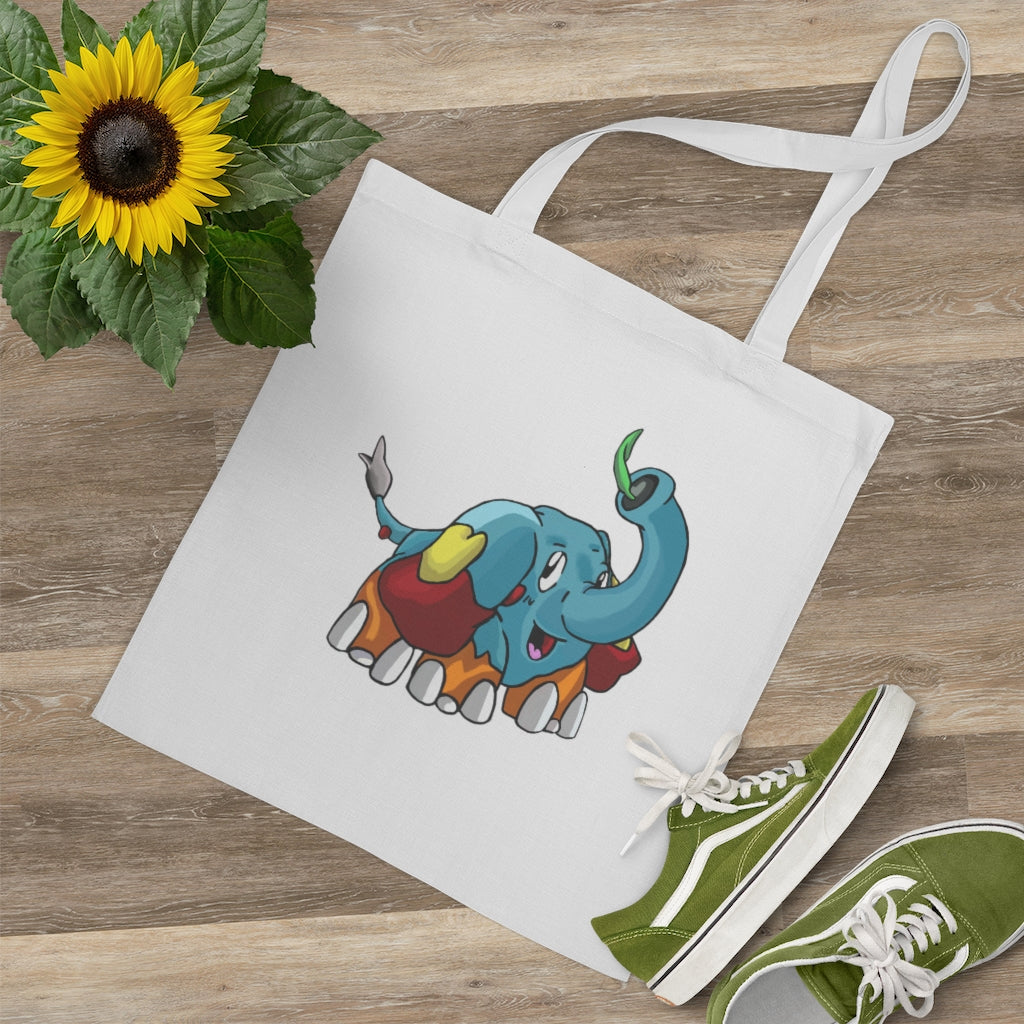 Mudphant Tote Bag made of 100% cotton with cross-stitched handles, available in multiple colors.