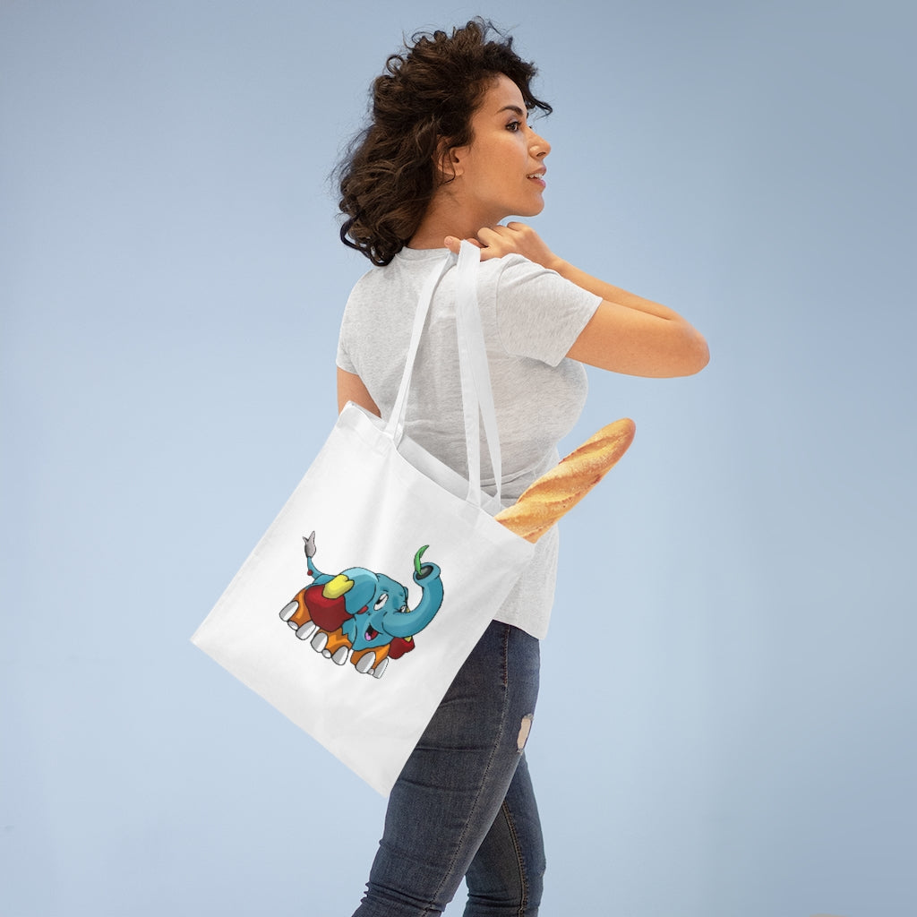 Mudphant Tote Bag made of 100% cotton with cross-stitched handles, available in multiple colors.