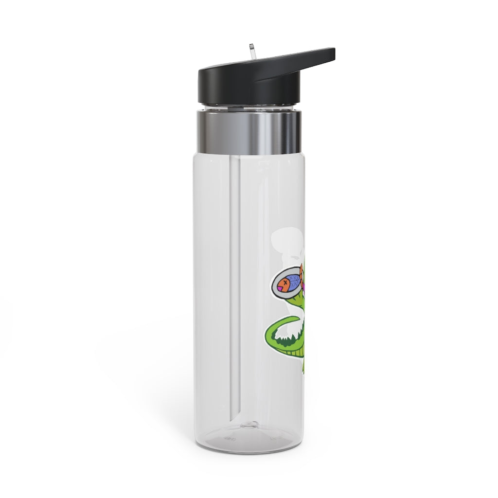 Munchies the Crocodile Kensington Tritan™ Sport Bottle, 20oz, featuring a stylish design, carabiner hook, and spill-resistant lid.