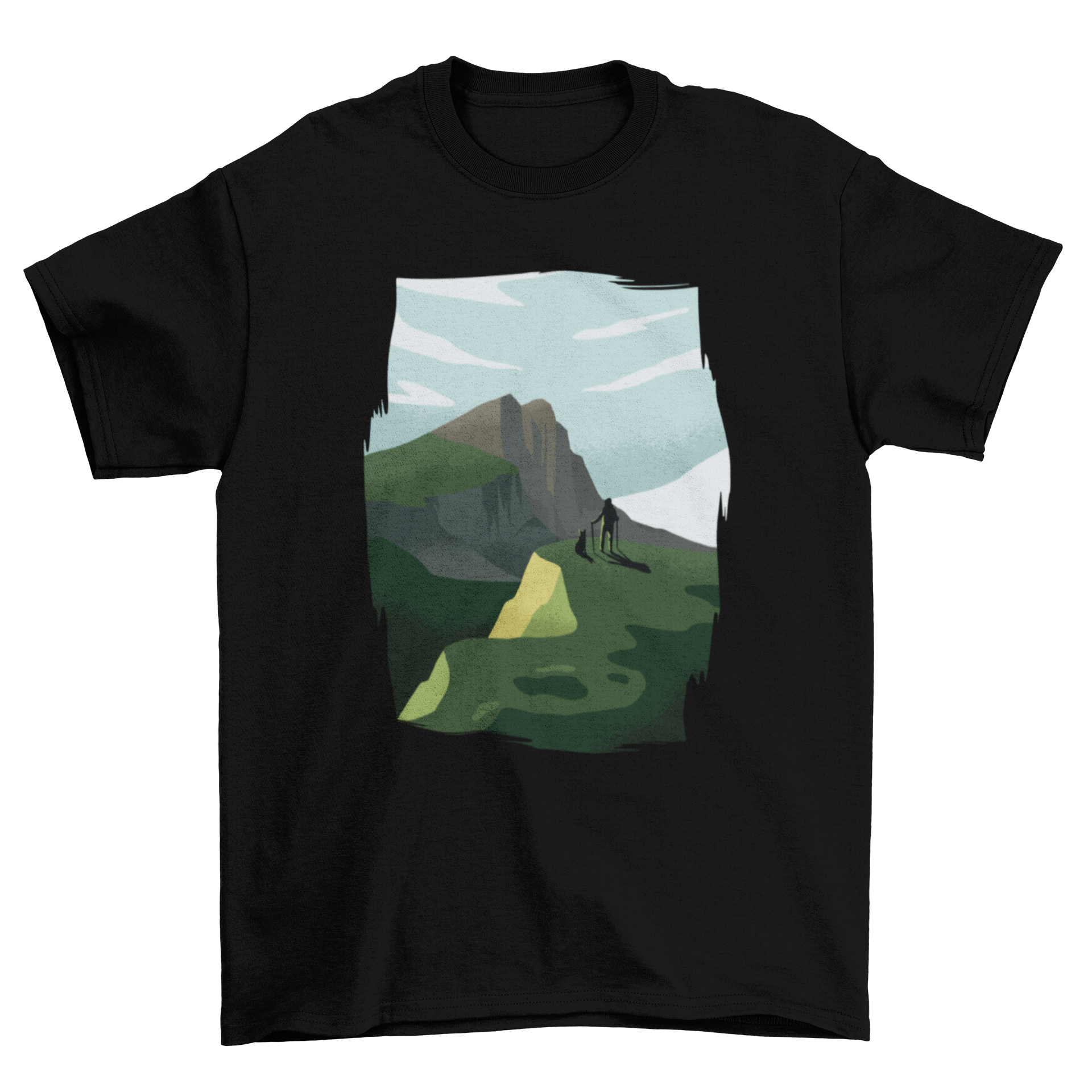 Munros hiking t-shirt featuring a beautiful mountain design inspired by Scotland's 3,000 feet peaks.