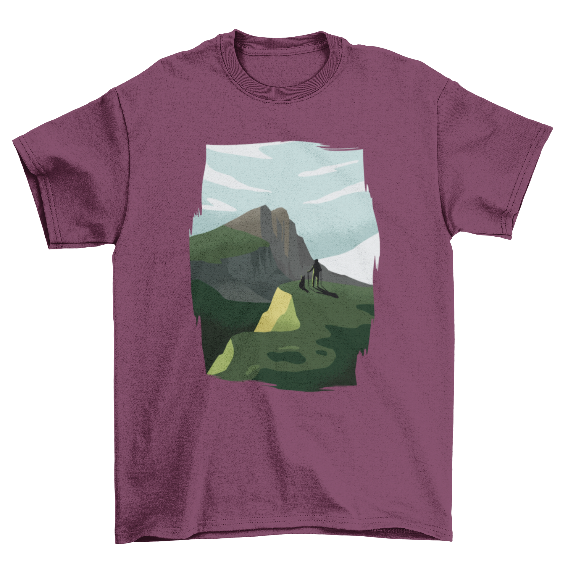 Munros hiking t-shirt featuring a beautiful mountain design inspired by Scotland's 3,000 feet peaks.