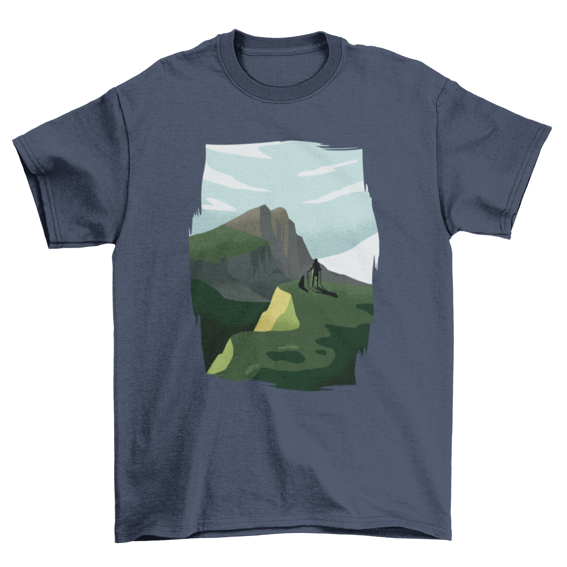 Munros hiking t-shirt featuring a beautiful mountain design inspired by Scotland's 3,000 feet peaks.