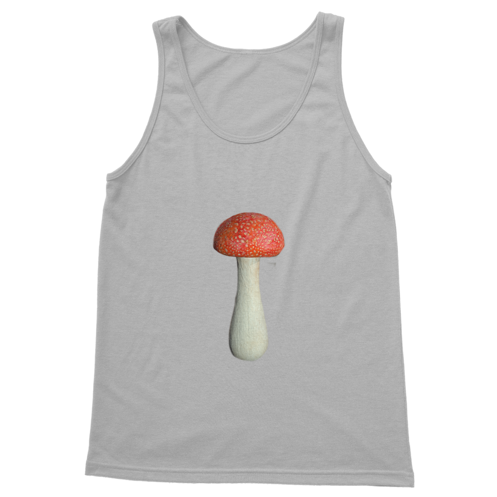 Mushroom Classic Adult Vest Top in various colors, showcasing its unisex design and high-quality fabric.