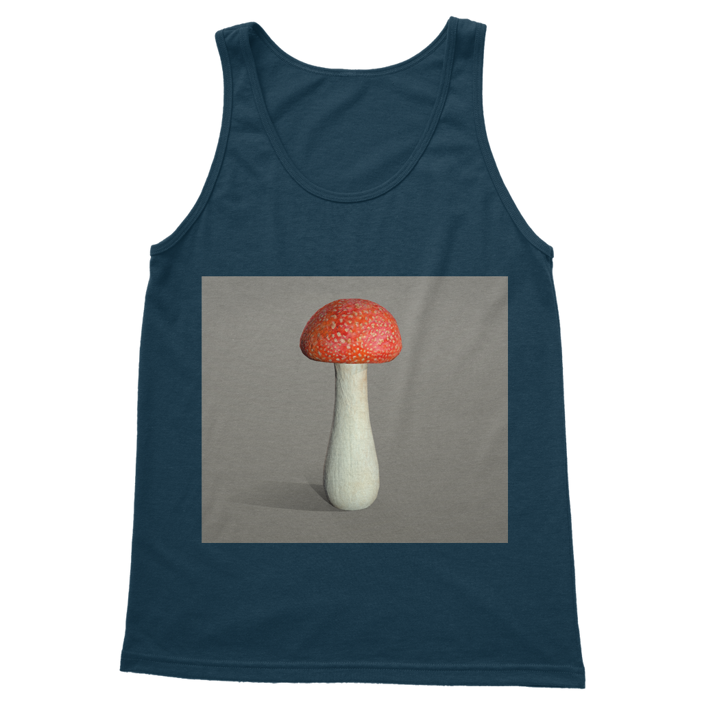 Mushroom Classic Adult Vest Top in various colors, showcasing its unisex design and quality fabric.