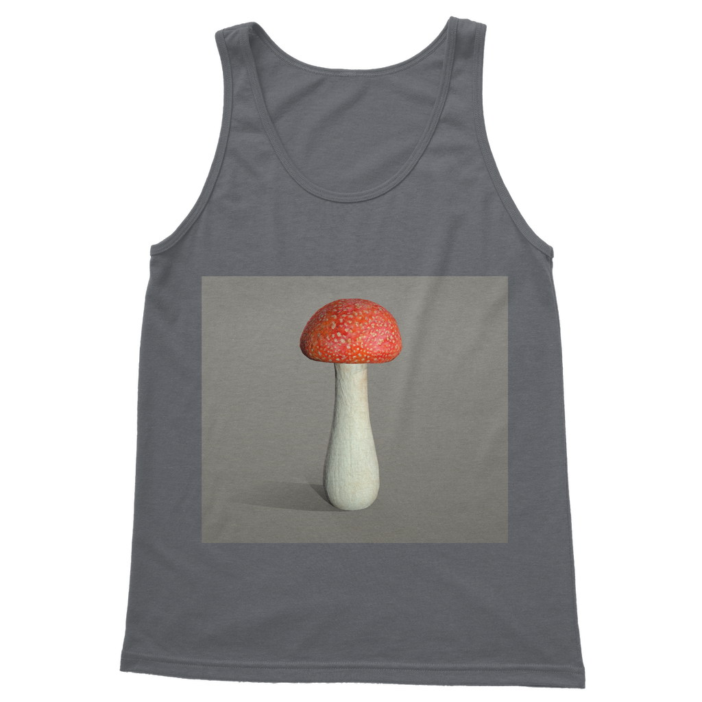 Mushroom Classic Adult Vest Top in various colors, showcasing its unisex design and quality fabric.