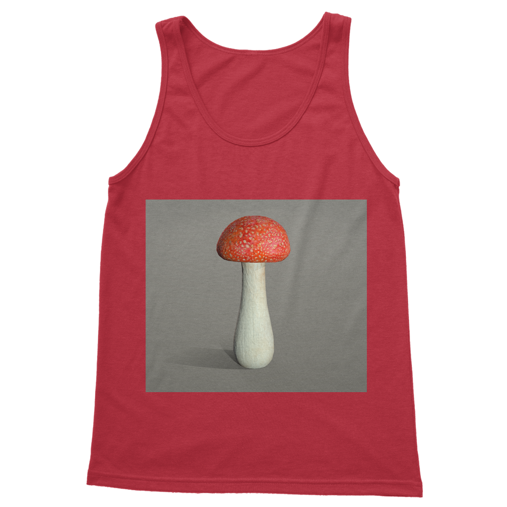 Mushroom Classic Adult Vest Top in various colors, showcasing its unisex design and quality fabric.