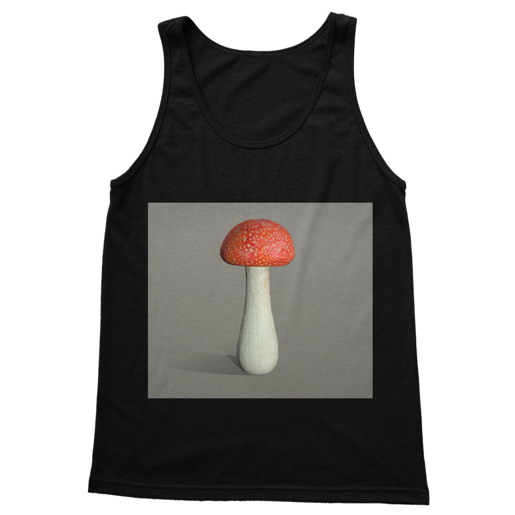 Mushroom Classic Adult Vest Top in various colors, showcasing its unisex design and quality fabric.