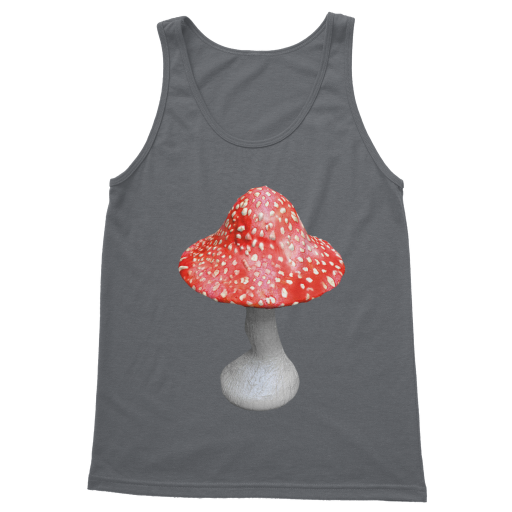 Mushroom Classic Adult Vest Top in various colors, showcasing its unisex design and quality fabric.