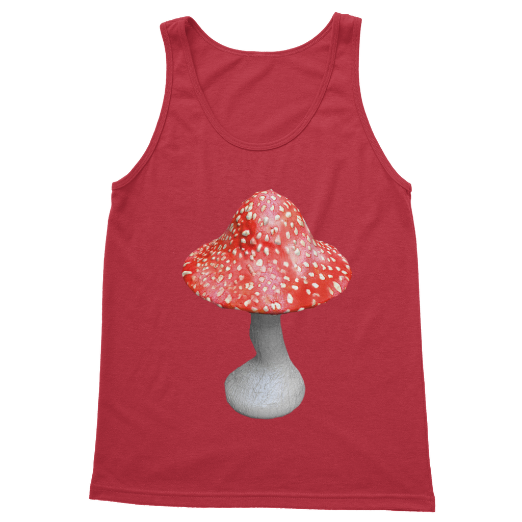 Mushroom Classic Adult Vest Top in various colors, showcasing its unisex design and quality fabric.