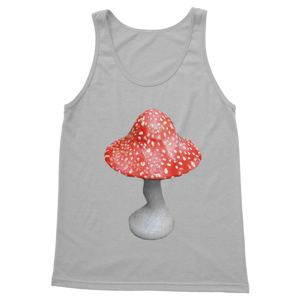 Mushroom Classic Adult Vest Top in various colors, showcasing its unisex design and quality fabric.