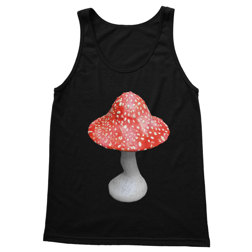 Mushroom Classic Adult Vest Top in various colors, showcasing its unisex design and quality fabric.