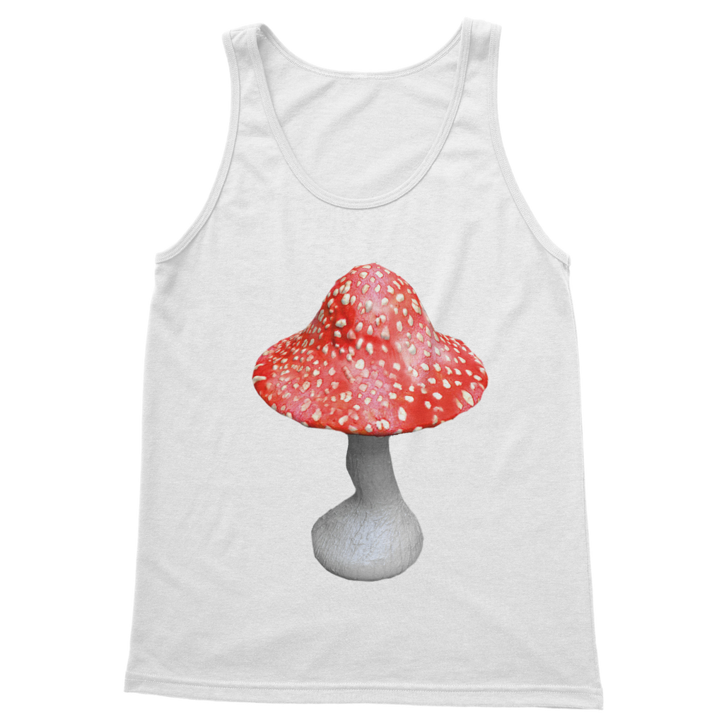 Mushroom Classic Adult Vest Top in various colors, showcasing its unisex design and quality fabric.