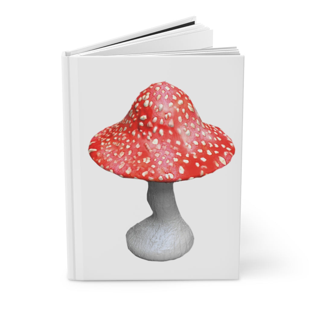 Mushroom Hardcover Journal Matte with customizable cover and lined pages, showcasing its elegant matte finish.