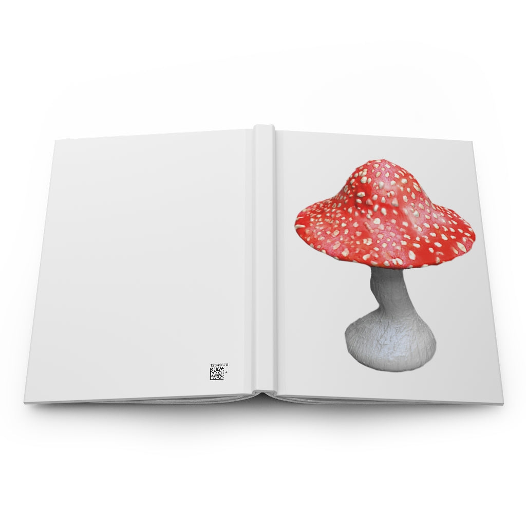 Mushroom Hardcover Journal Matte with customizable cover and lined pages, showcasing its elegant matte finish.