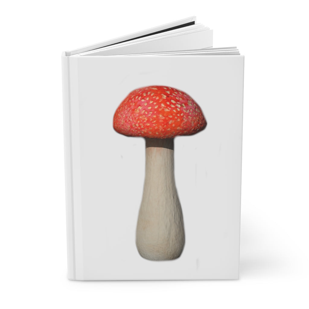 Mushroom Hardcover Journal Matte with customizable cover and lined pages, showcasing a stylish matte finish.