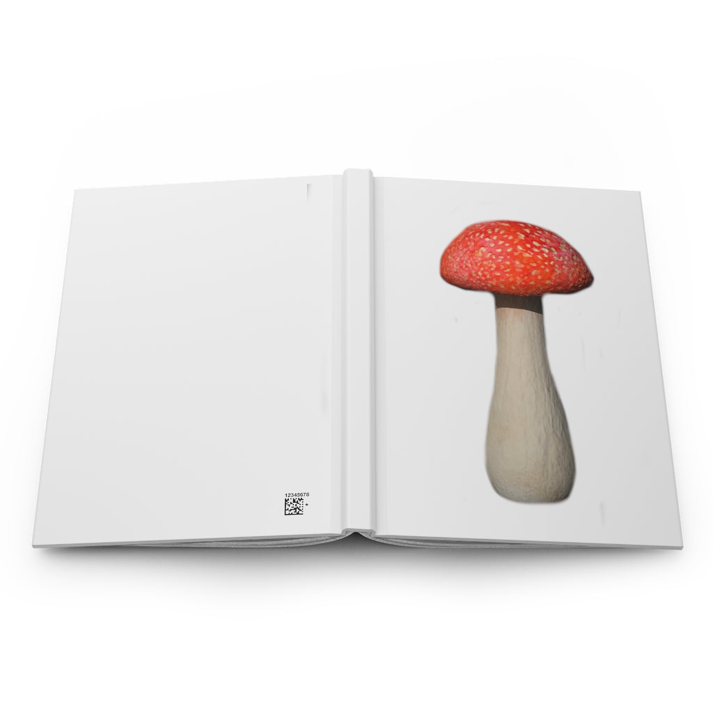 Mushroom Hardcover Journal Matte with customizable cover and lined pages, showcasing a stylish matte finish.