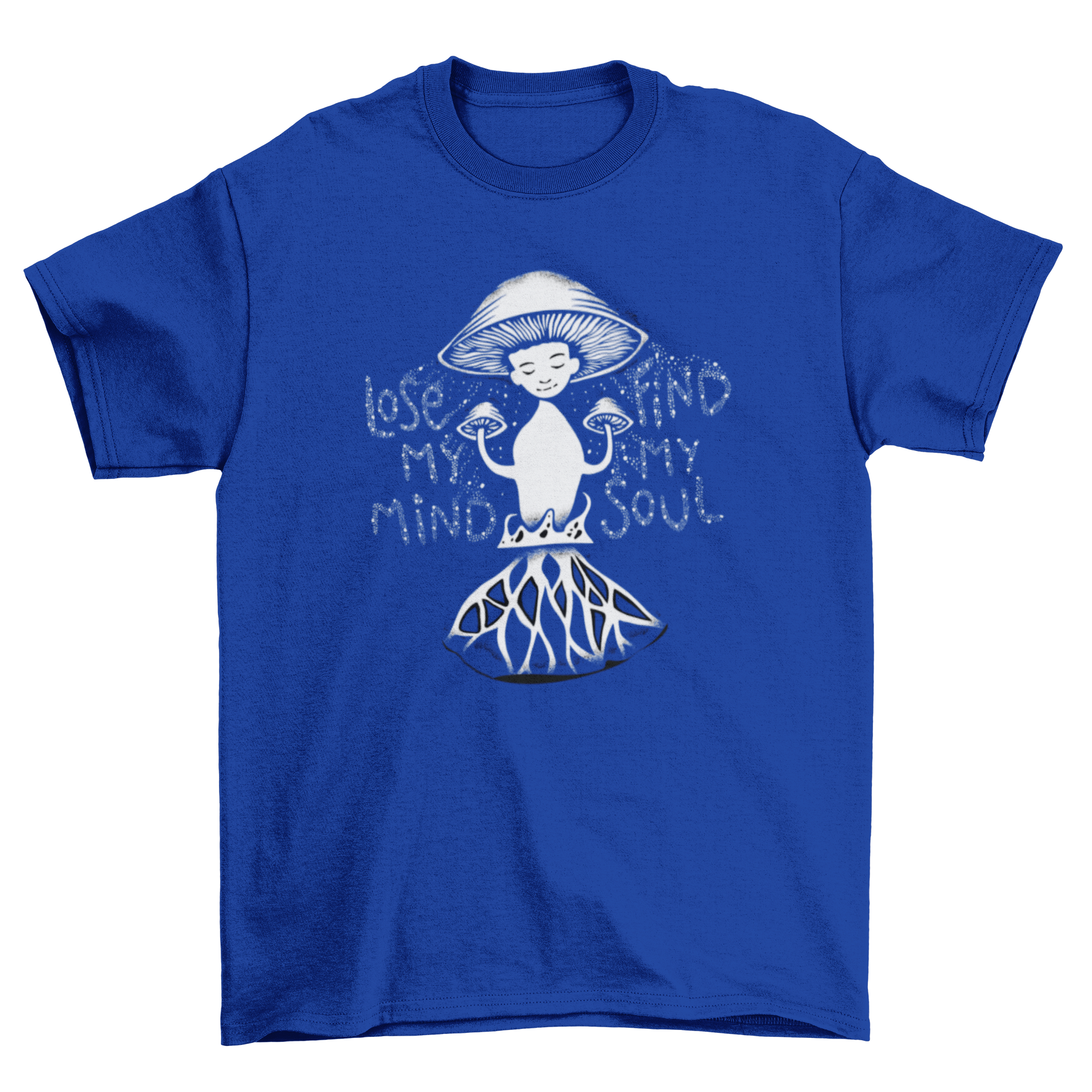 Mushroom Nature Soul T-Shirt featuring a vibrant mushroom graphic and the quote 'Lose my mind'.