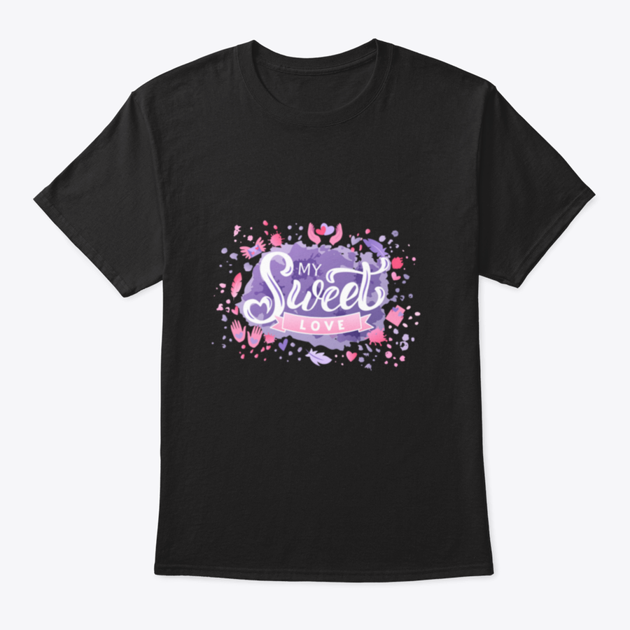 A colorful hand-drawn vector illustration featuring the words 'My Sweet Love' in vibrant lettering, perfect for apparel and decor.