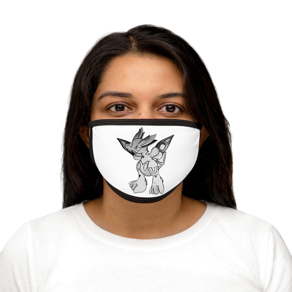 Mycros Mixed-Fabric Face Mask featuring a black outer edge and soft cotton interior, designed for comfort and style.