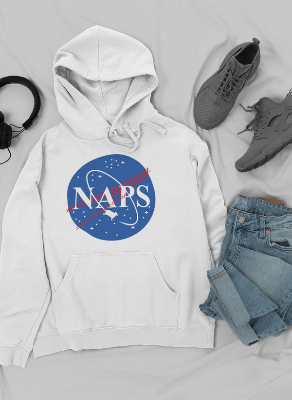 Naps Hoodie featuring unique designs by top artists, made from cozy cotton/poly fleece blend.