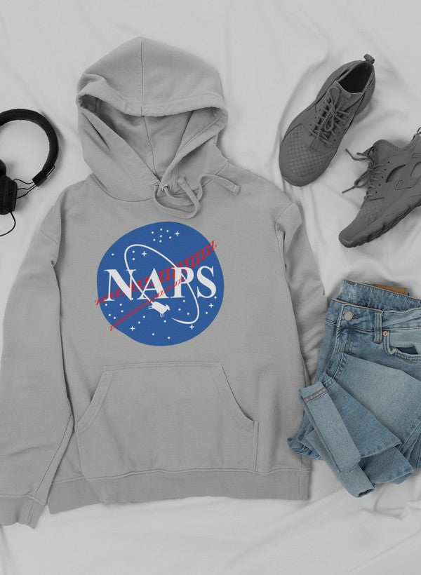 Naps Hoodie featuring unique designs by top artists, made from cozy cotton/poly fleece blend.