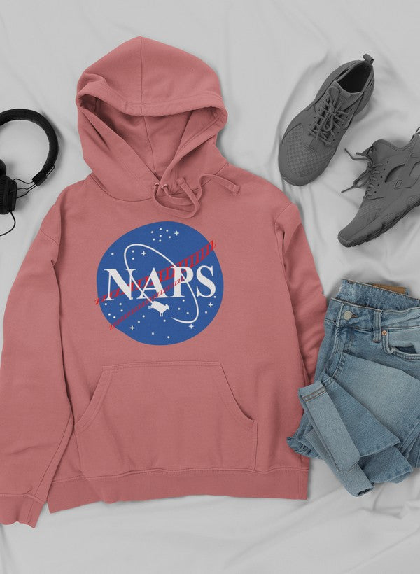 Naps Hoodie featuring unique designs by top artists, made from cozy cotton/poly fleece blend.