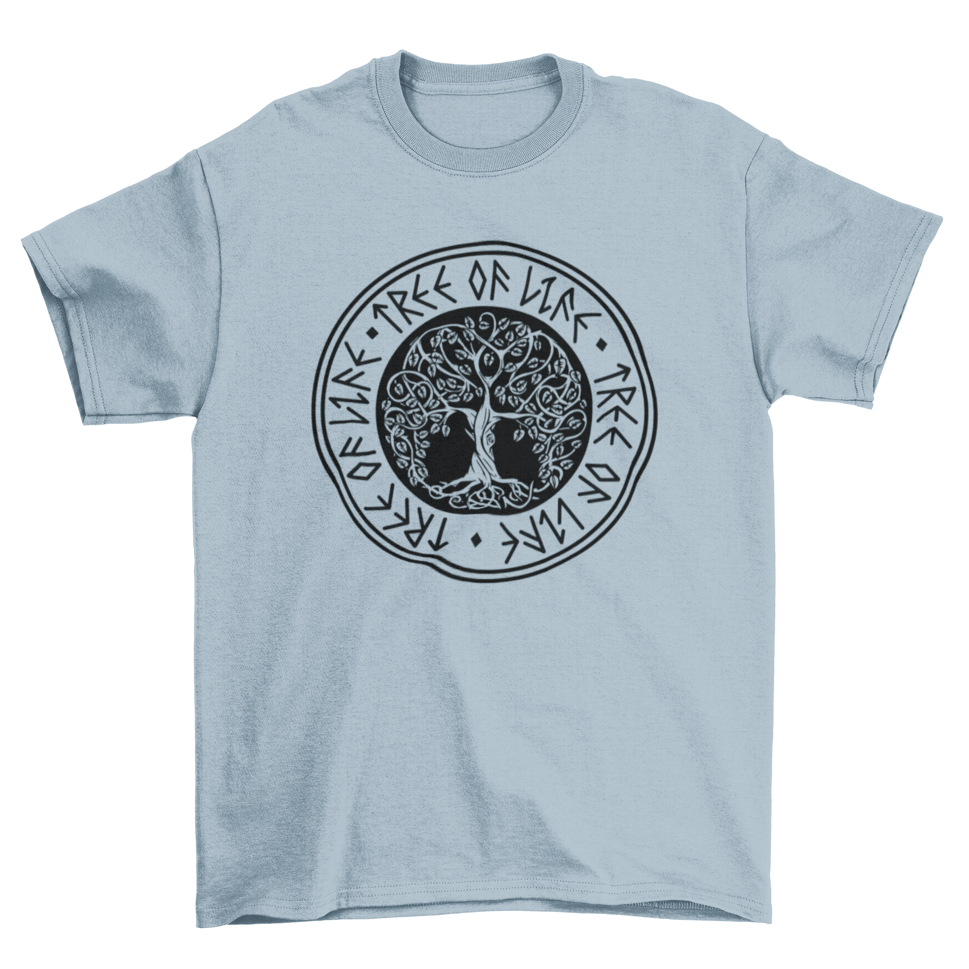 A stylish t-shirt featuring a detailed tree design with the text 'Tree of Life', symbolizing nature and interconnectedness.