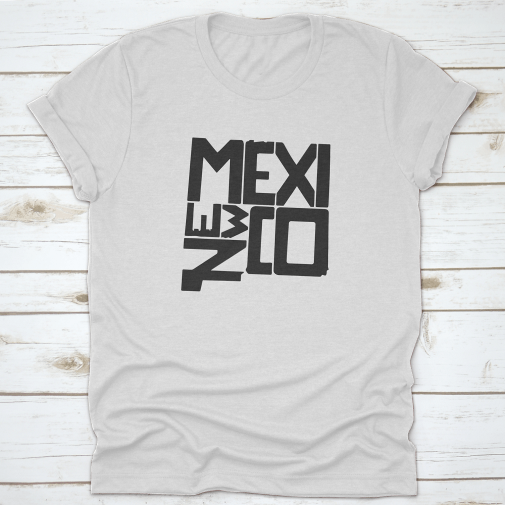 Black and white vector illustration of New Mexico lettering, showcasing artistic design and cultural significance.