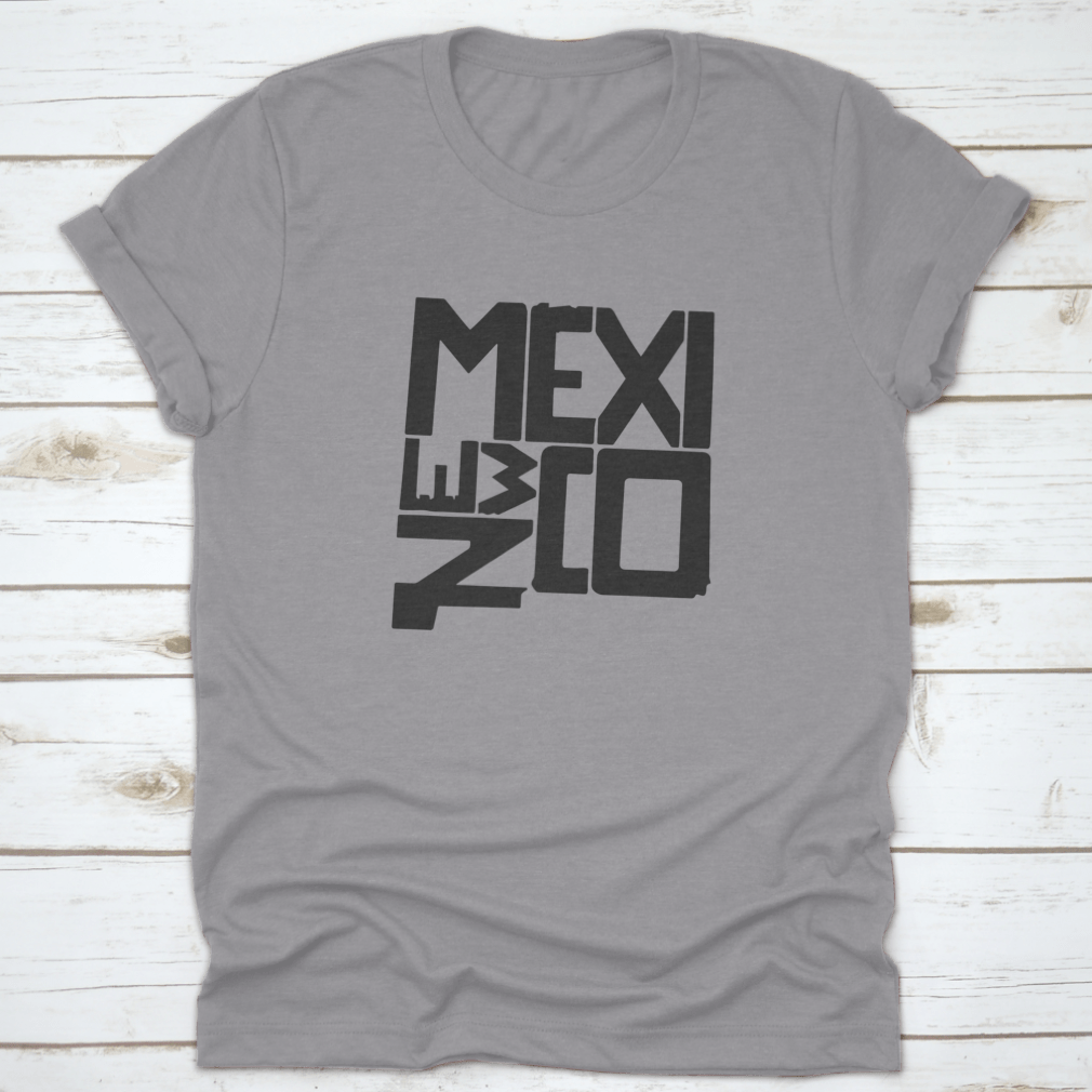 Black and white vector illustration of New Mexico lettering, showcasing artistic design and cultural significance.