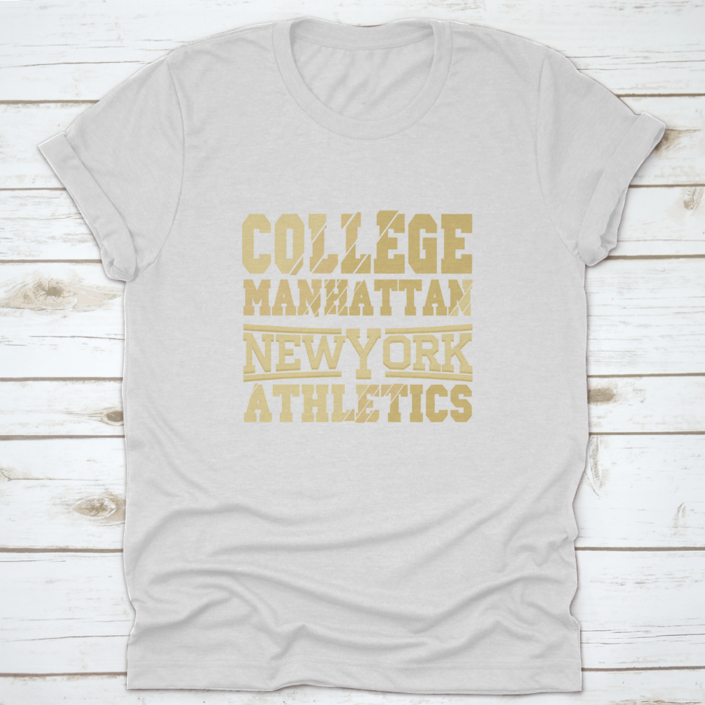 Customized New York City Typography Graphic on a comfortable cotton shirt, showcasing iconic Manhattan designs.