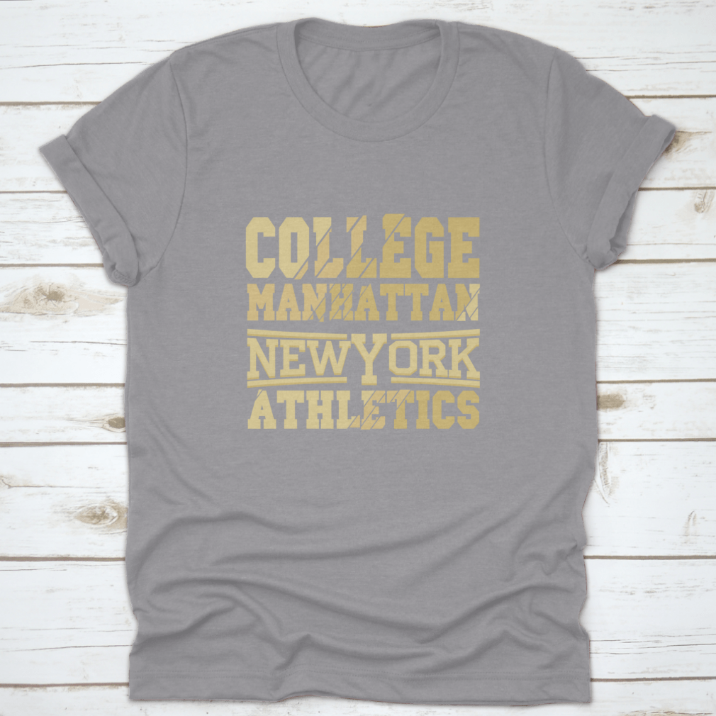 Customized New York City Typography Graphic on a comfortable cotton shirt, showcasing iconic Manhattan designs.