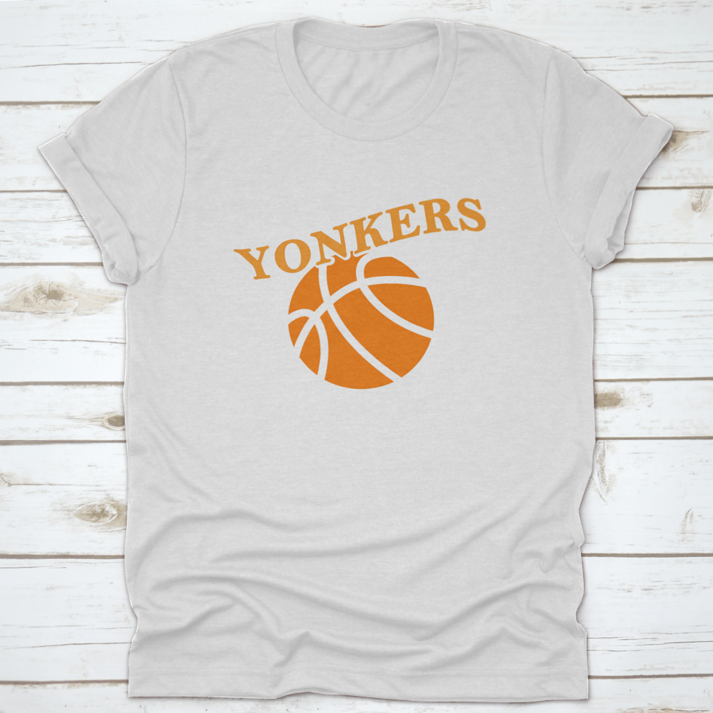 New York Yonkers Basketball Stars Slogan Print Vector on a cotton t-shirt, showcasing vibrant colors and a stylish design.