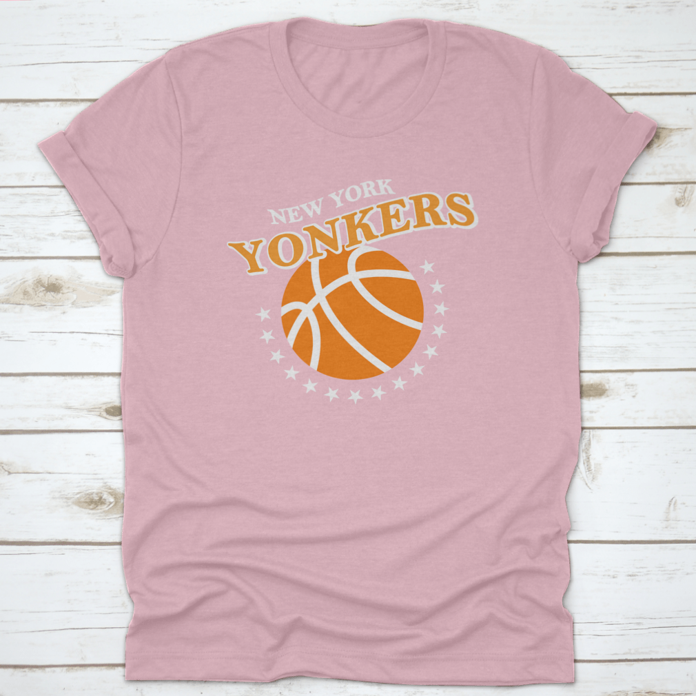 New York Yonkers Basketball Stars Slogan Print Vector on a cotton t-shirt, showcasing vibrant colors and a stylish design.