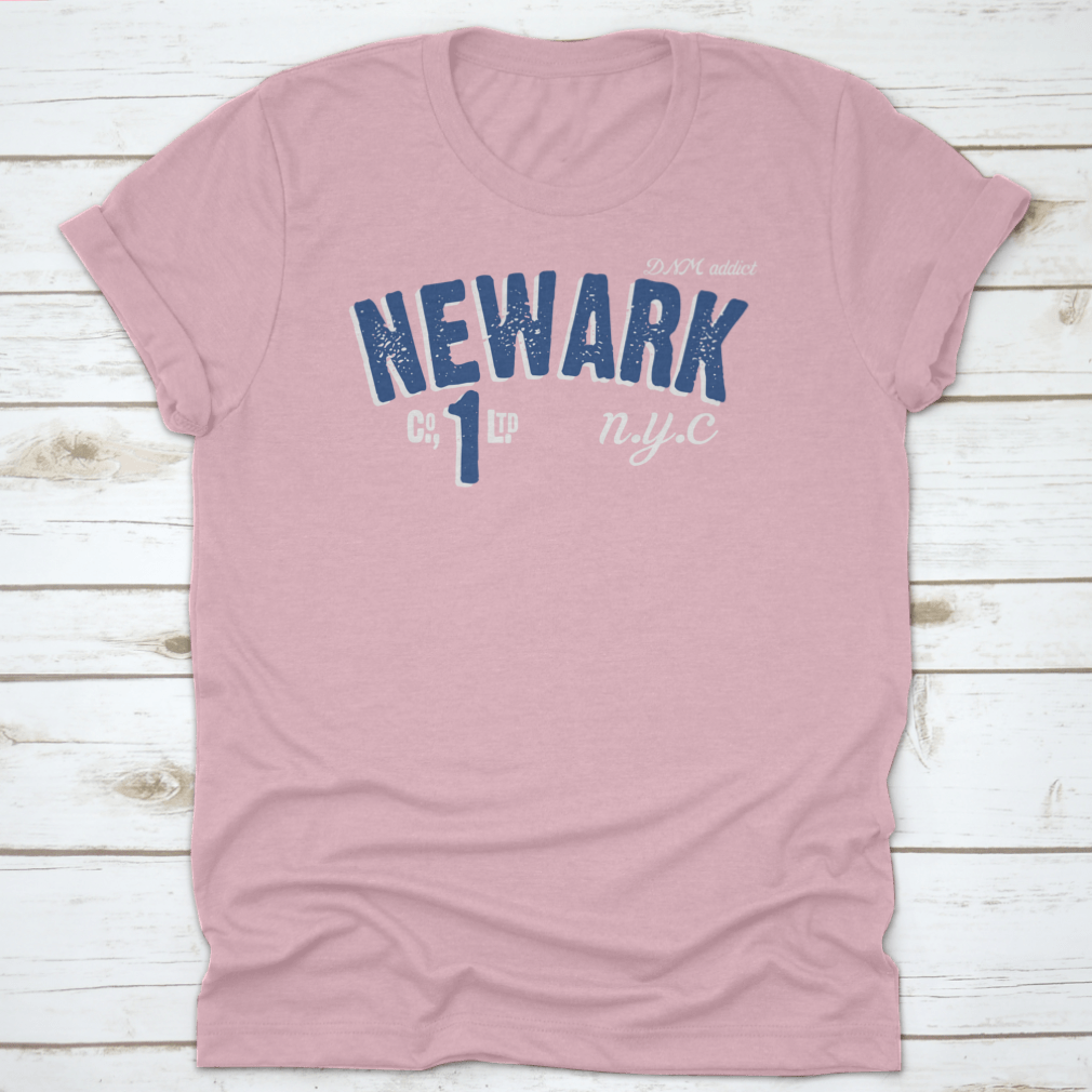 Newark N.Y.C themed typography vector illustration showcasing urban design elements in vibrant colors.