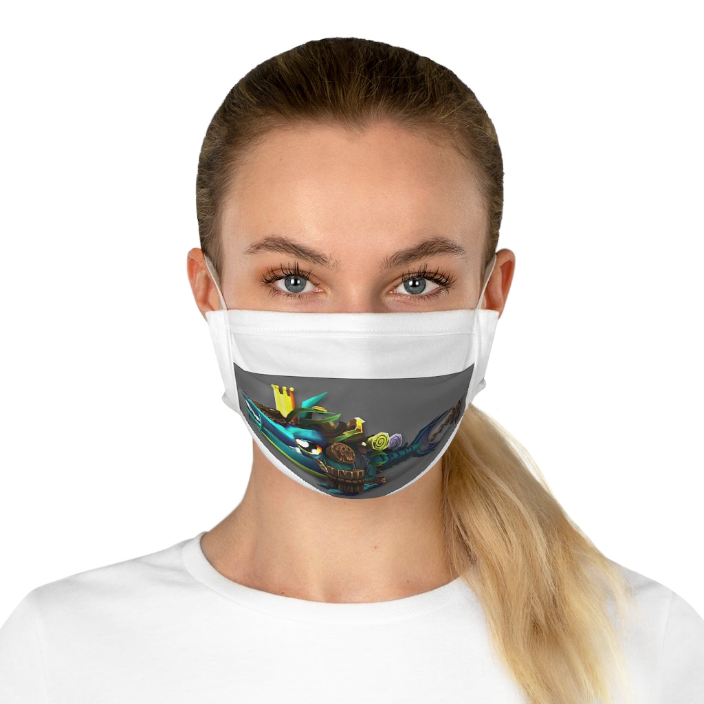 Nibblers the Misfit Shark Cotton Face Mask featuring a playful shark design, made from 100% cotton with adjustable earloops and nose wire.