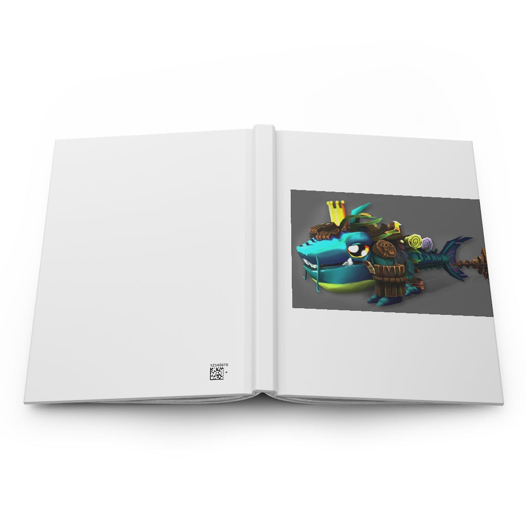 Nibbler's the Misfit Shark Hardcover Journal with a matte finish, featuring customizable covers and lined pages.