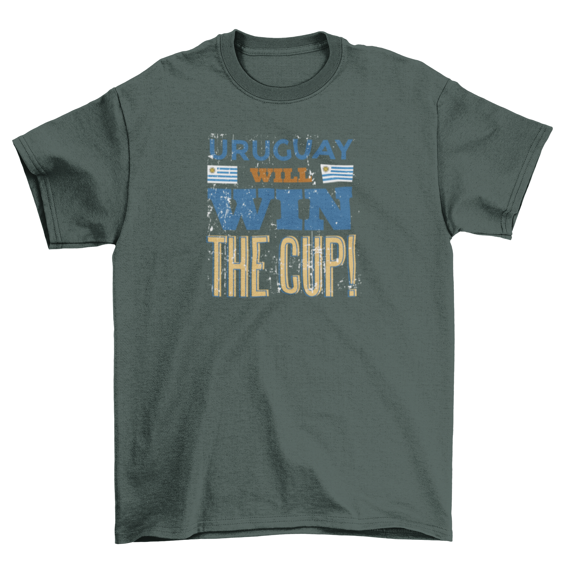 Stylish t-shirt celebrating Uruguay's 2018 Championship win with vibrant print design.