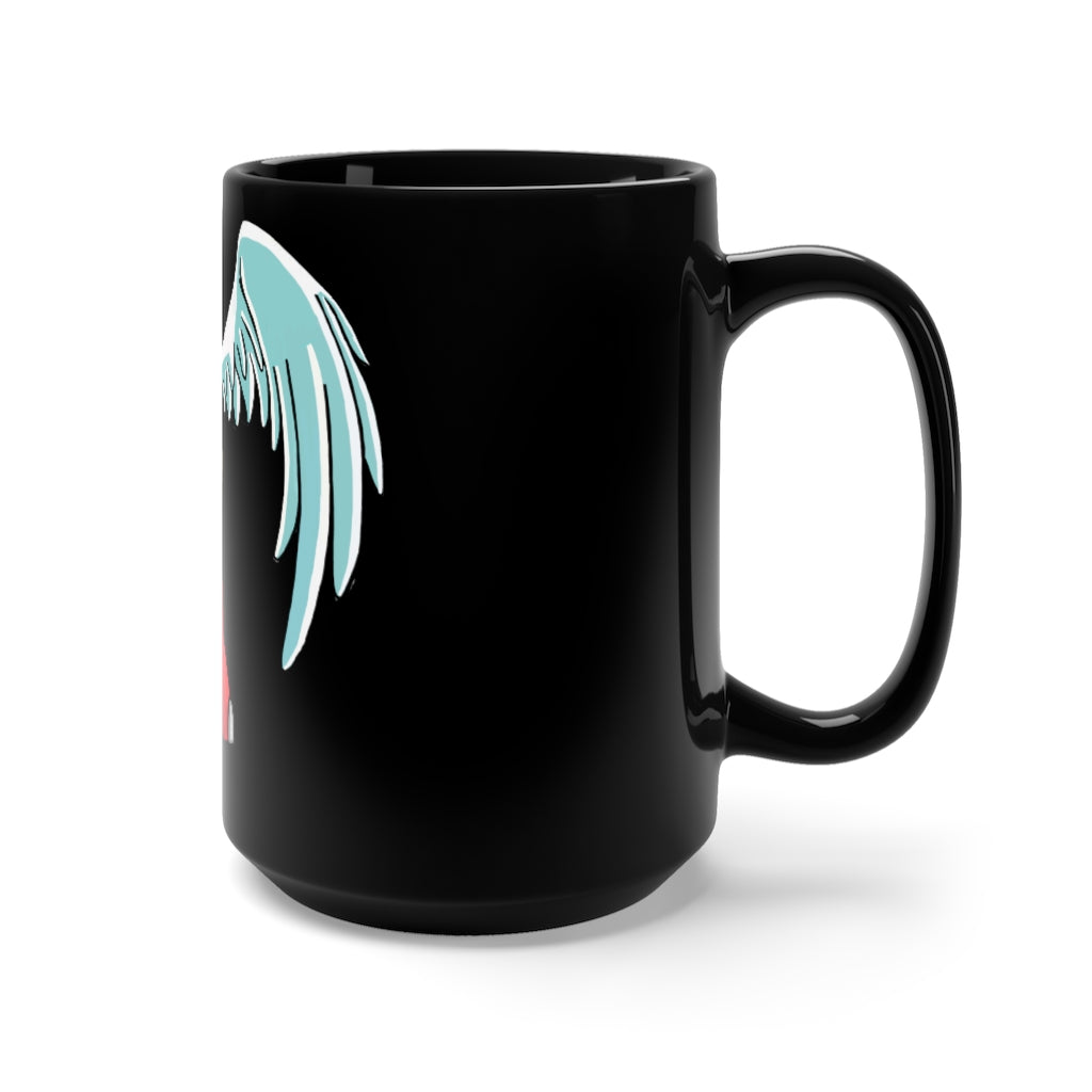 Nomais Black Mug 15oz featuring a sleek black ceramic design with rounded corners and a comfortable C-handle.