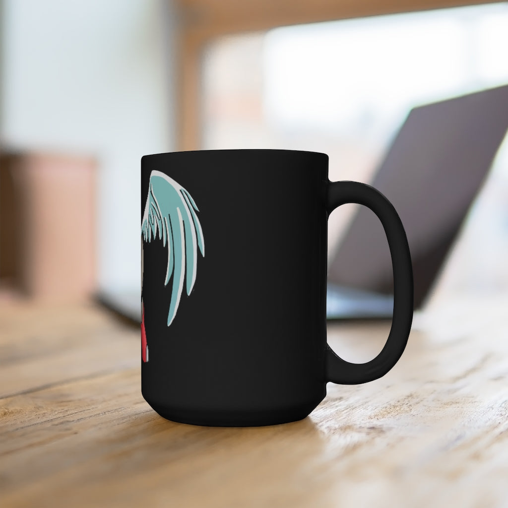 Nomais Black Mug 15oz featuring a sleek black ceramic design with rounded corners and a comfortable C-handle.