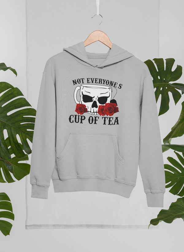 Not Everyone's Cup Of Tea Hoodie featuring a unique artistic design, adjustable hood, and cozy fleece lining.